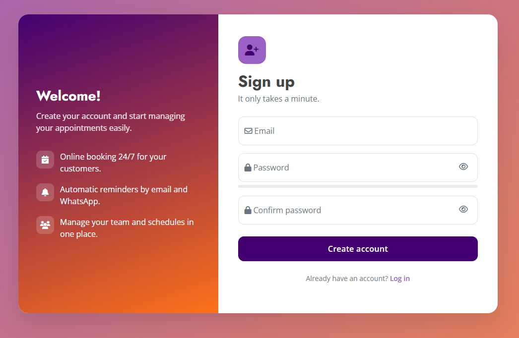 Sign-up form