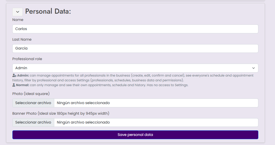 Personal data